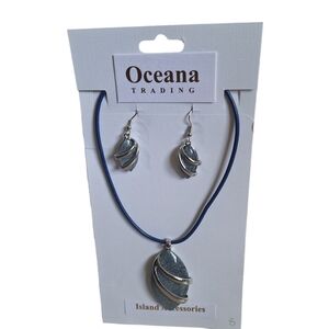 Oceana Trading Island Accessories Coil Wrap Pendant & Earrings Set - NEW